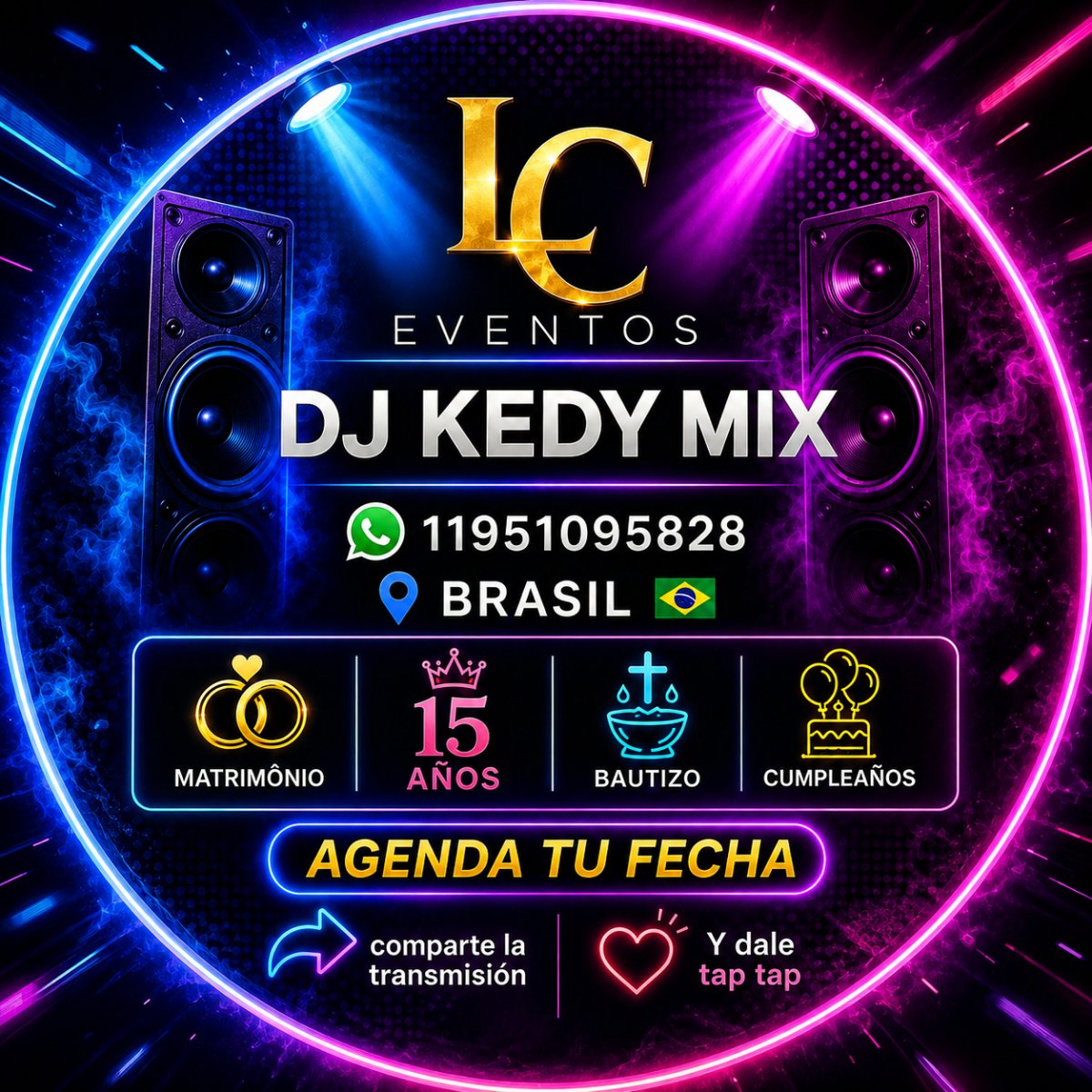 SONIDO y AMPLIFICACIÓN LC EVENTOS DJ KEDY